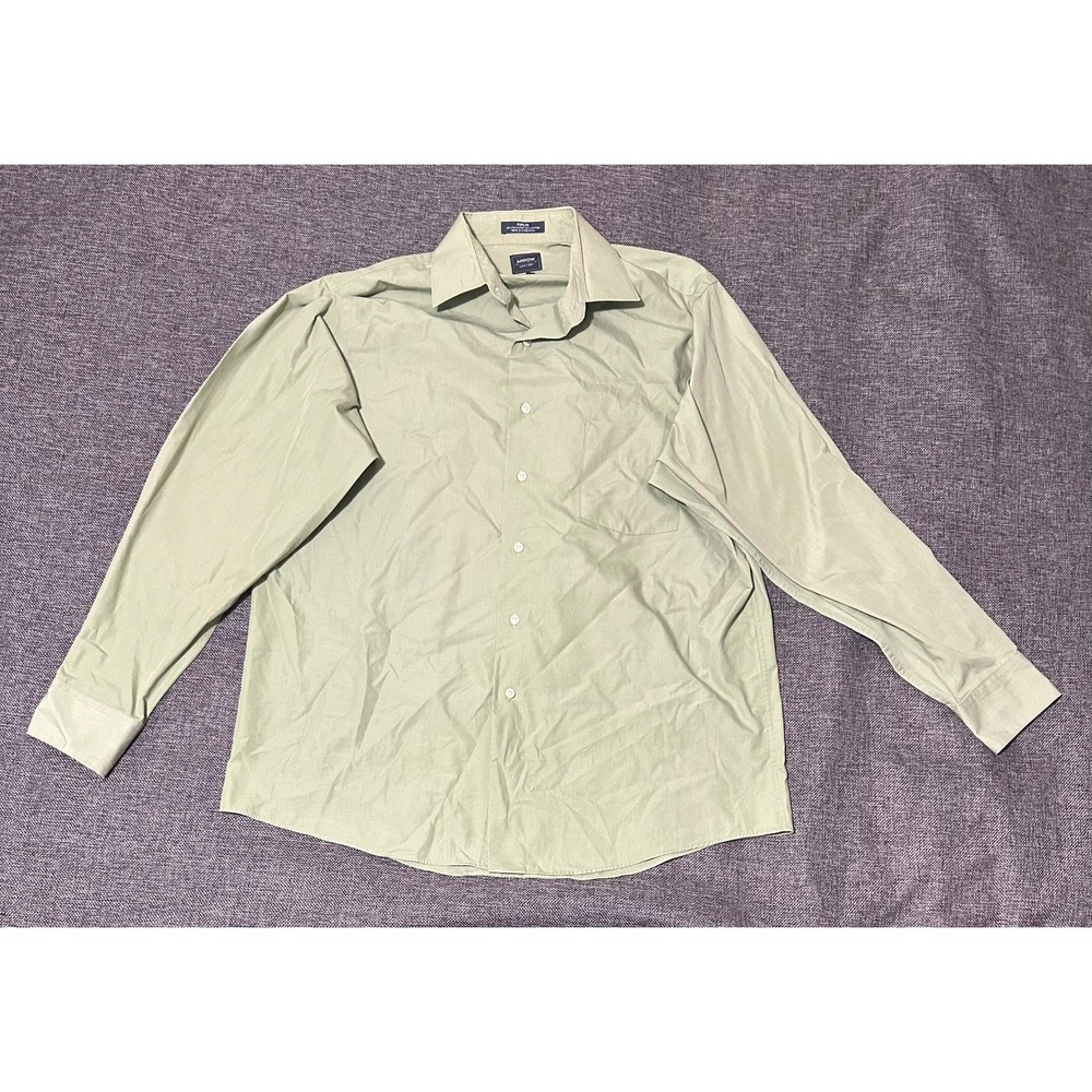 Arrow Classic Fit Men's‎ 16 34/35 Light Green Long Sleeve Shirt